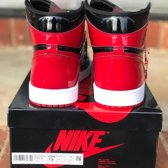 Air Jordan Retro 1 OG Patent Bred / Banned Size 8.5, 9, 11 - Picture 6 of 16